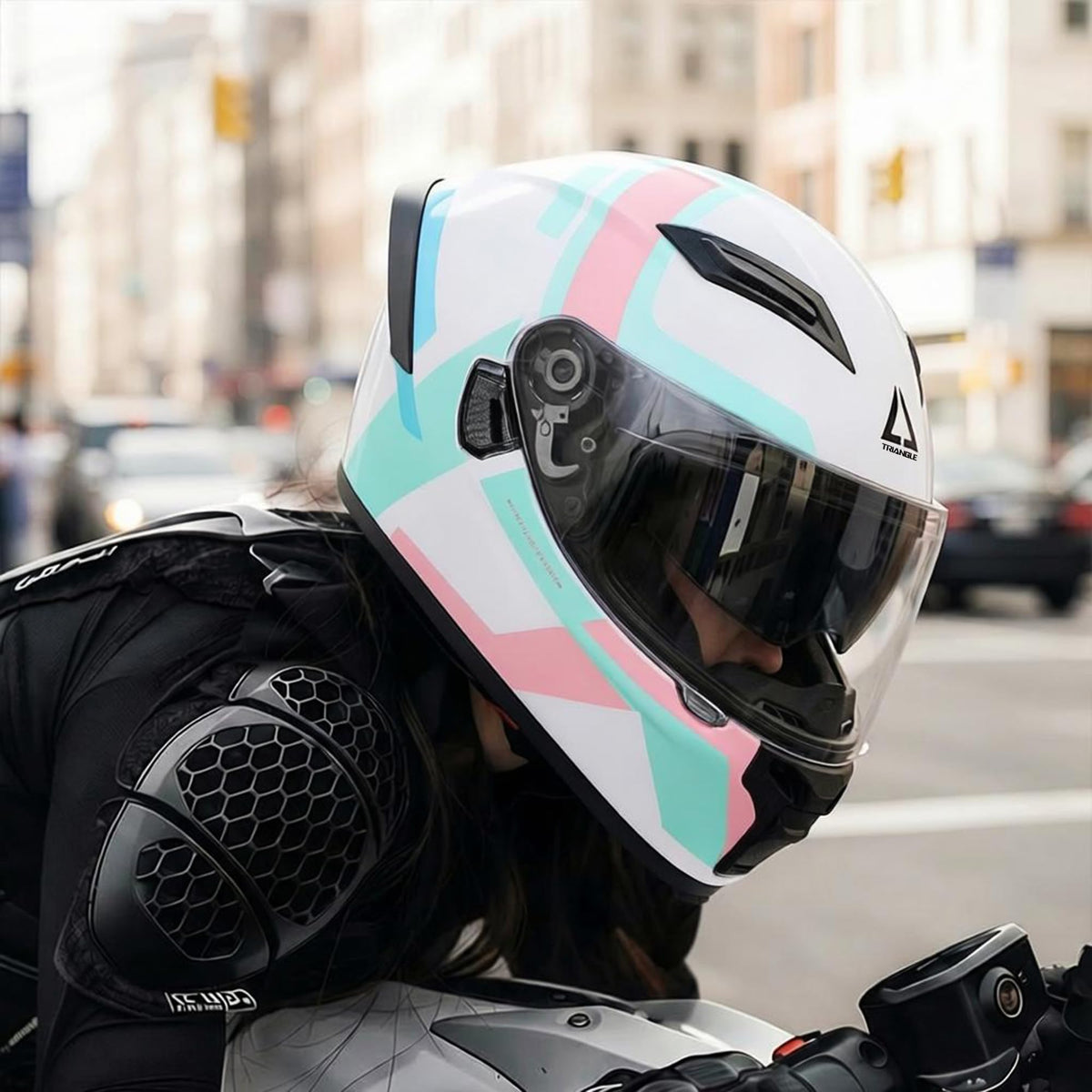 Full Face Motorcycle Helmet Dual Visor W1774