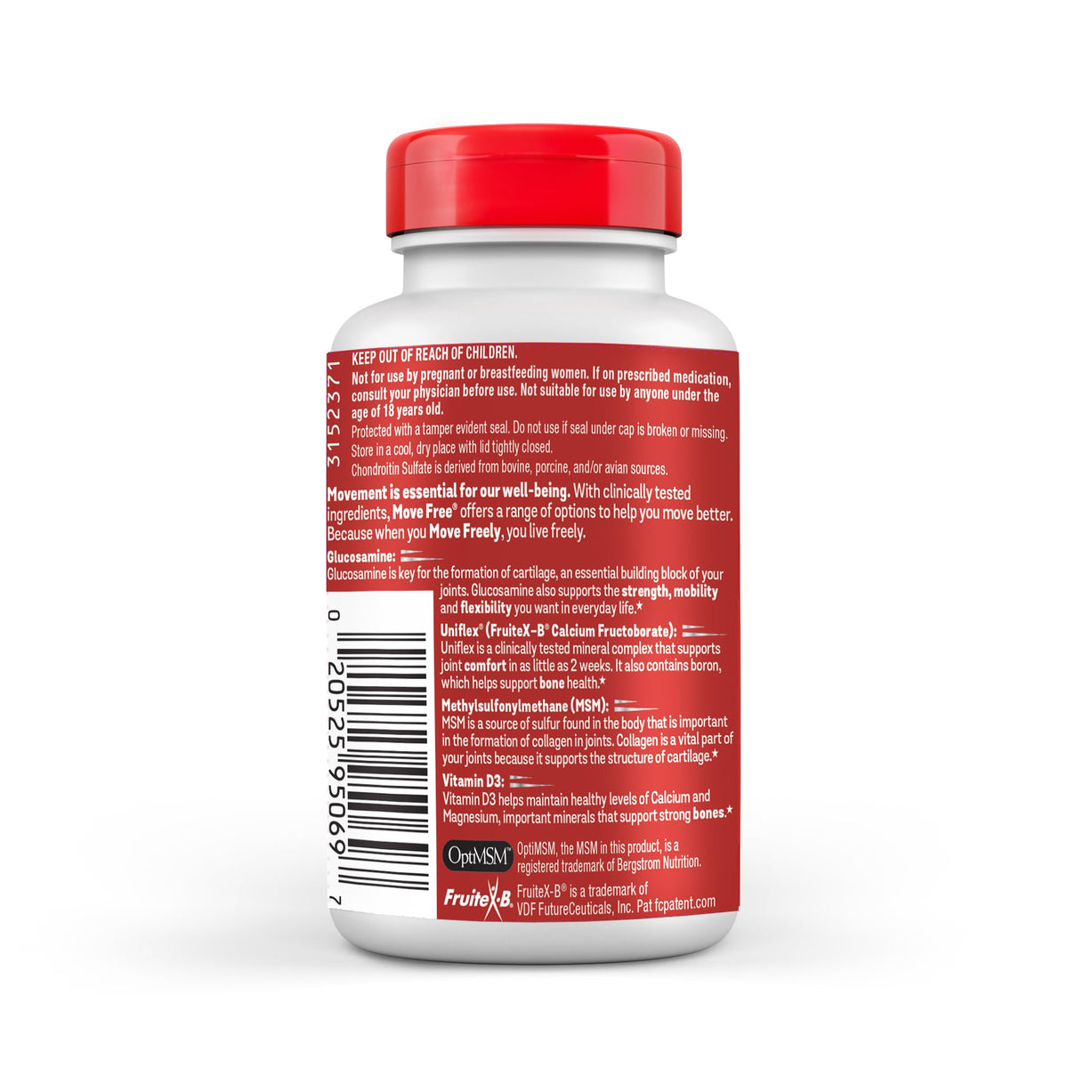 Glucosamine Chondroitin MSM Vitamin D3 Joint Support Supplement 120 Tablets 2 Pack U911744