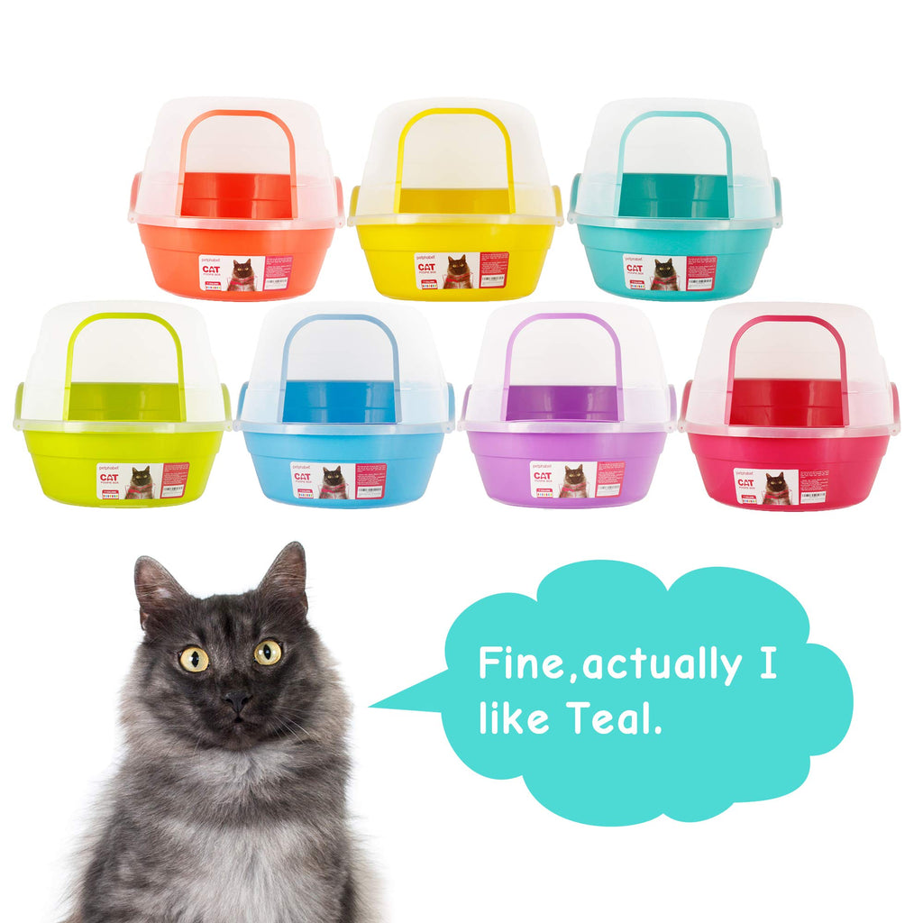 Jumbo Extra Large Teal Hooded Cat Litter Box I1440
