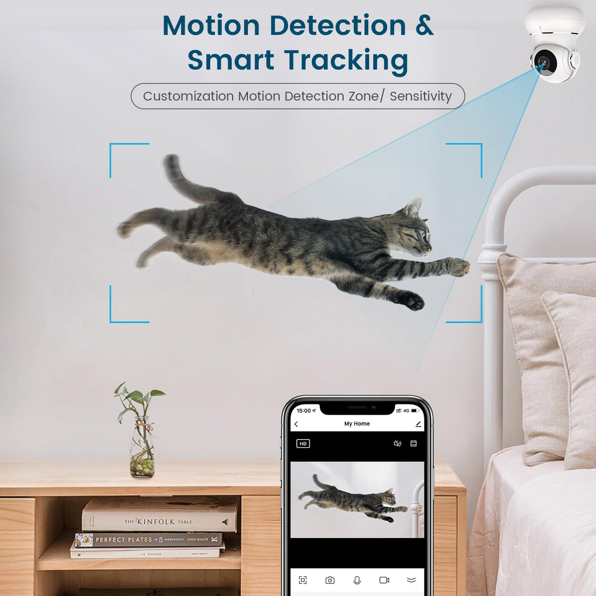 2K Indoor Security Camera with Night Vision U987