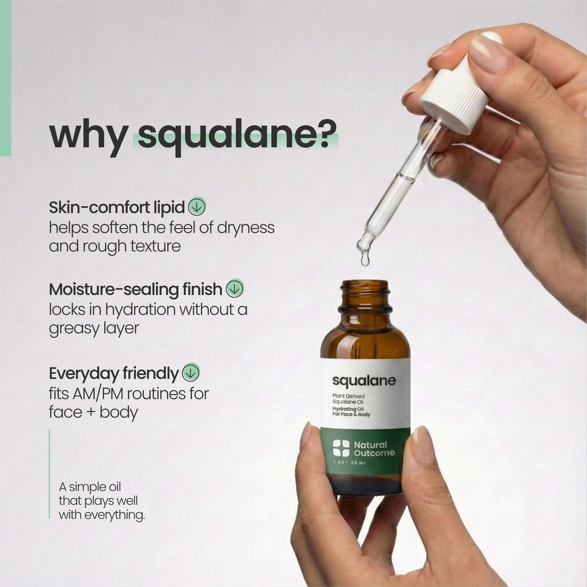100% Plant Derived Squalane Oil 1 oz X1100