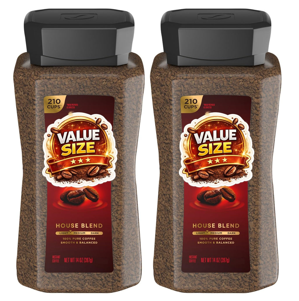 Instant Coffee 14oz Plastic Jar 2 Count Q985
