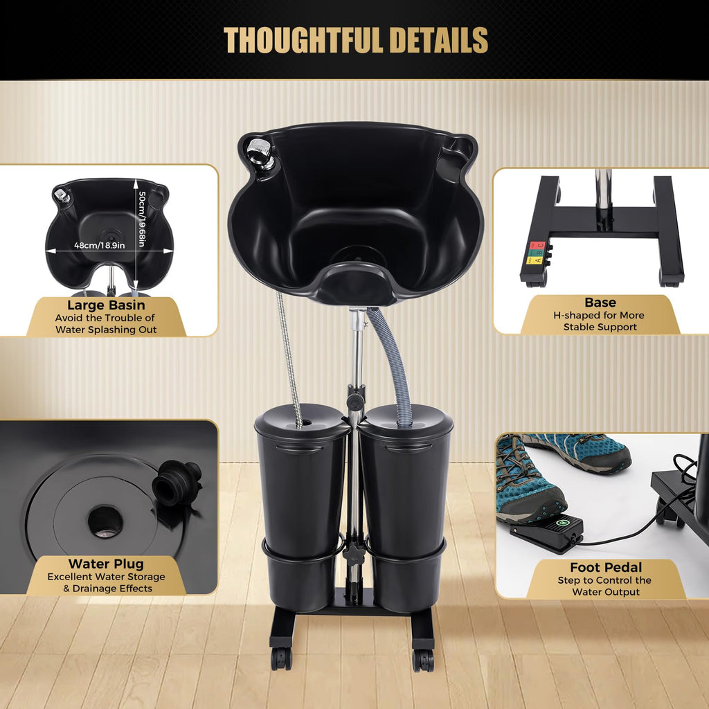 Portable Height Adjustable Shampoo Bowl Y193