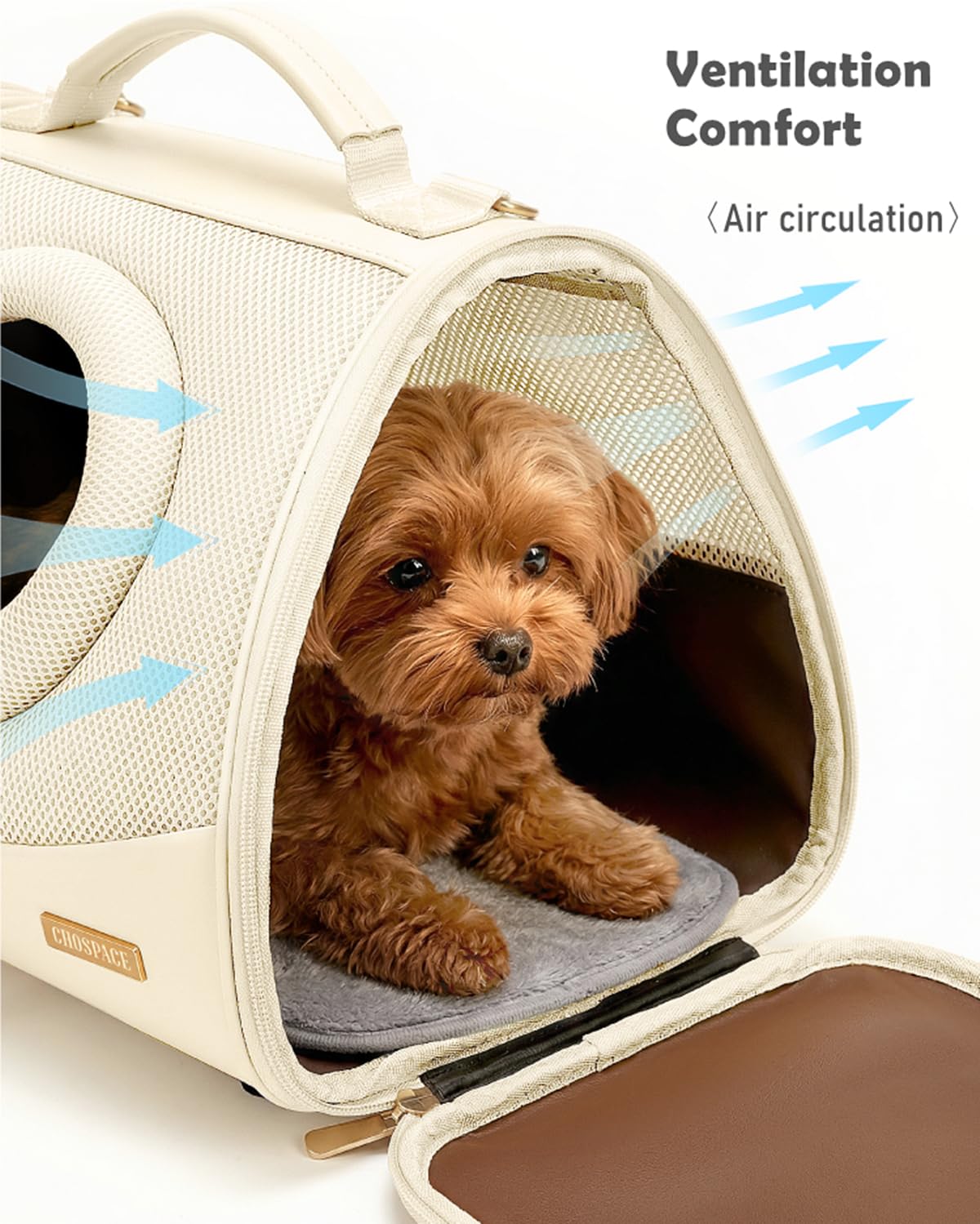 Adjustable Ventilated Front Facing Small Dog Cat Carrier Backpack Y887228