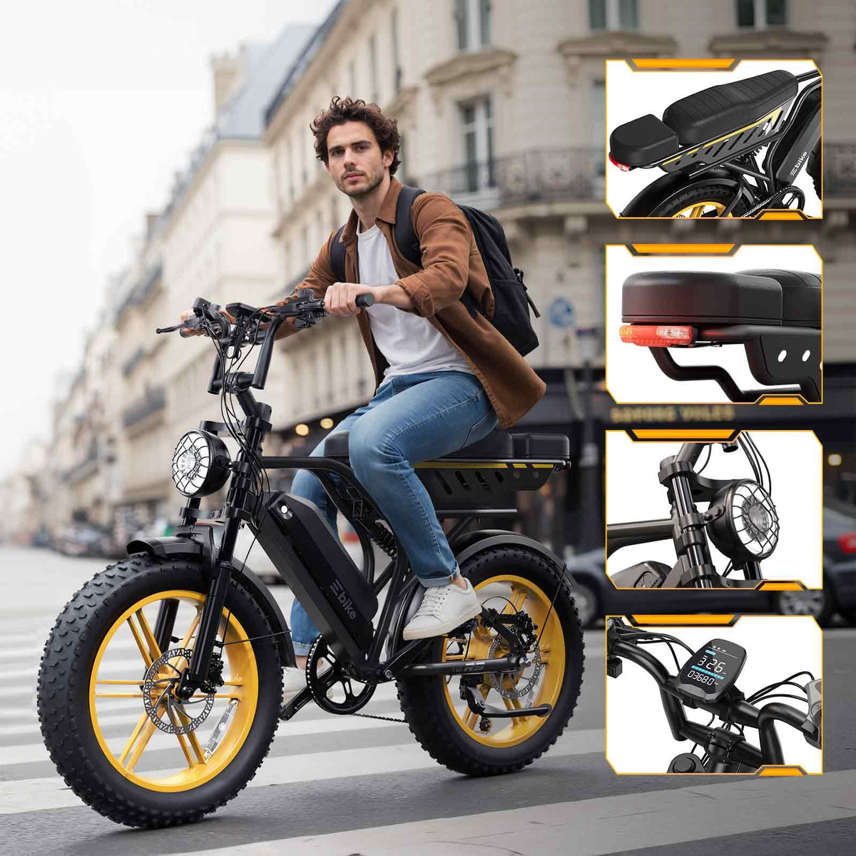 Electric Bike for Adults 48V 15/30 Ah Battery H9371