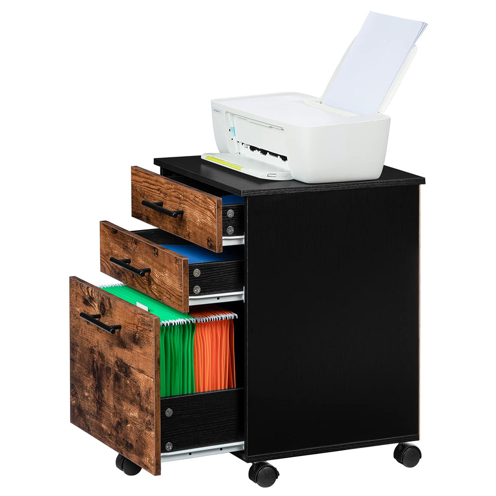 3 Drawer Wood File Cabinet Q5441