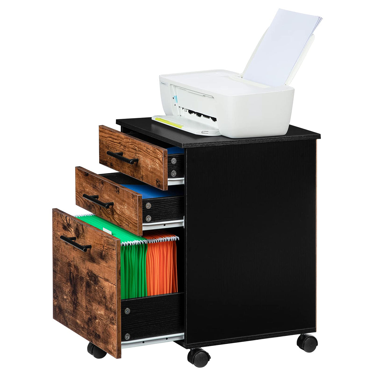 3 Drawer Wood File Cabinet Q5441