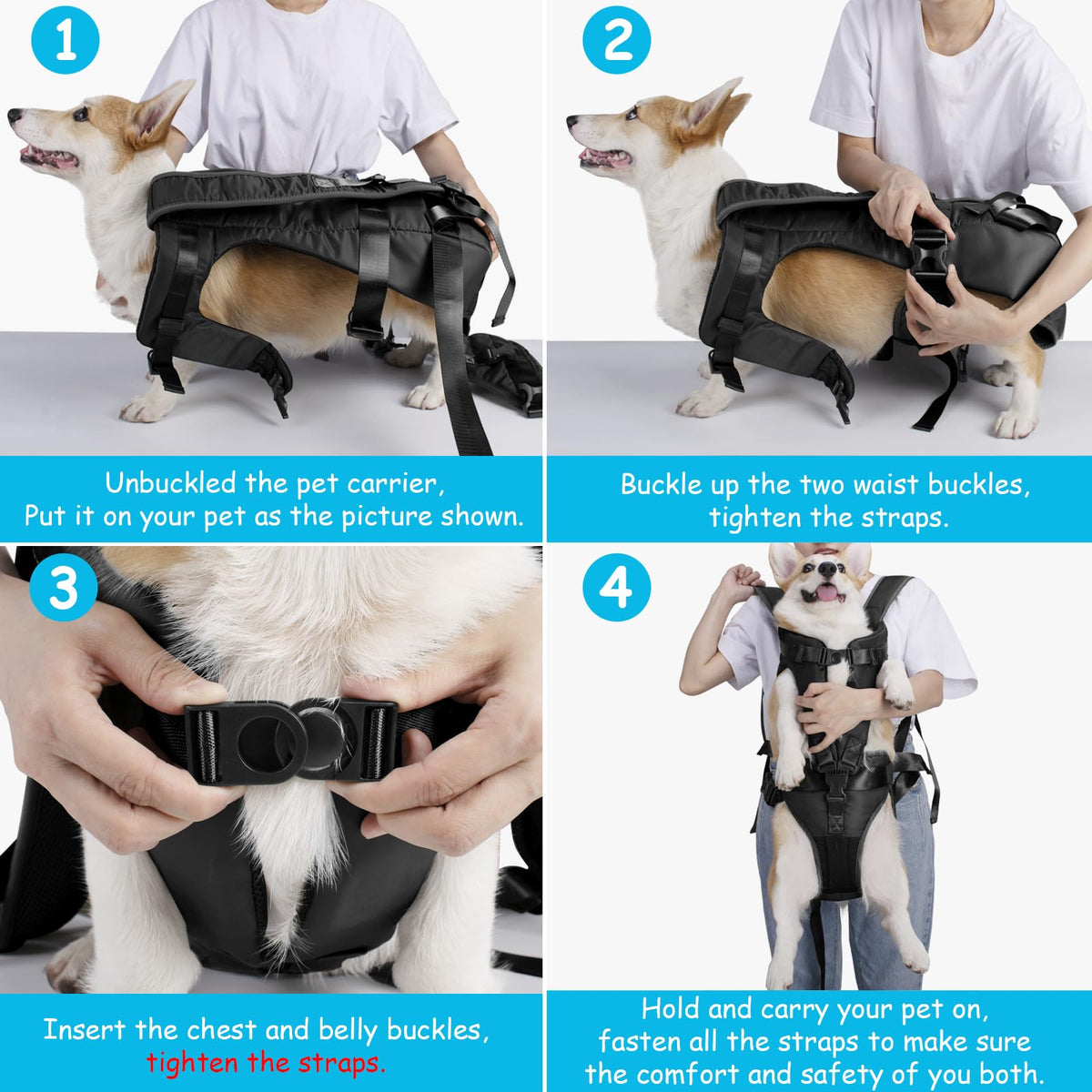 Adjustable Legs Out Dog Carrier Backpack Q985