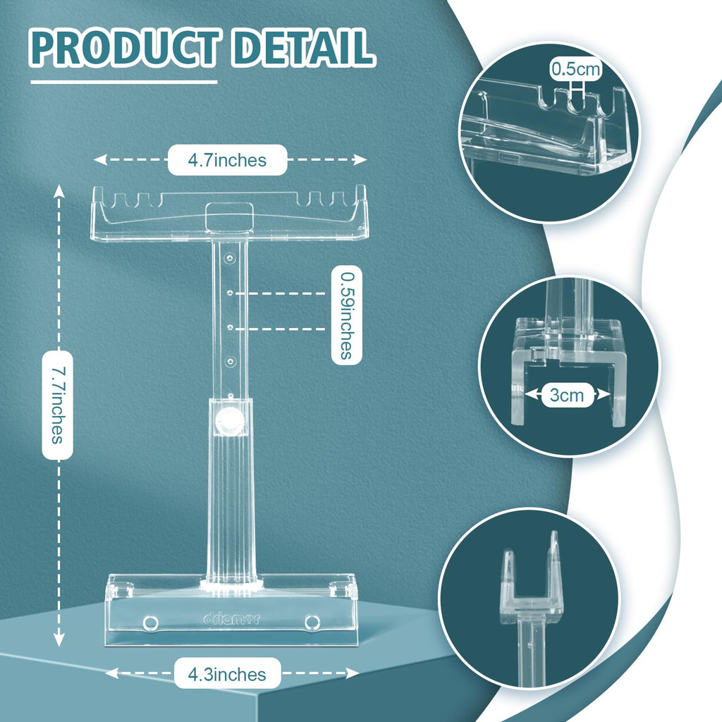 Adjustable Clear Acrylic Aquarium Light Riser Stand 2pcs Y2901