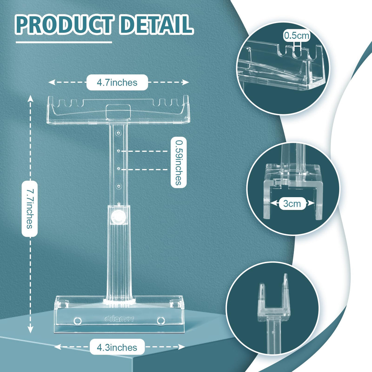 Adjustable Clear Acrylic Aquarium Light Riser Stand 2pcs Y2901