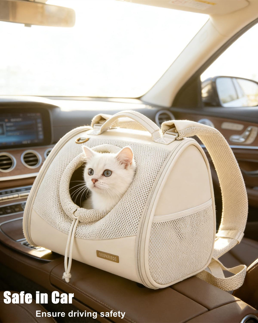 Adjustable Ventilated Front Facing Small Dog Cat Carrier Backpack Y887228