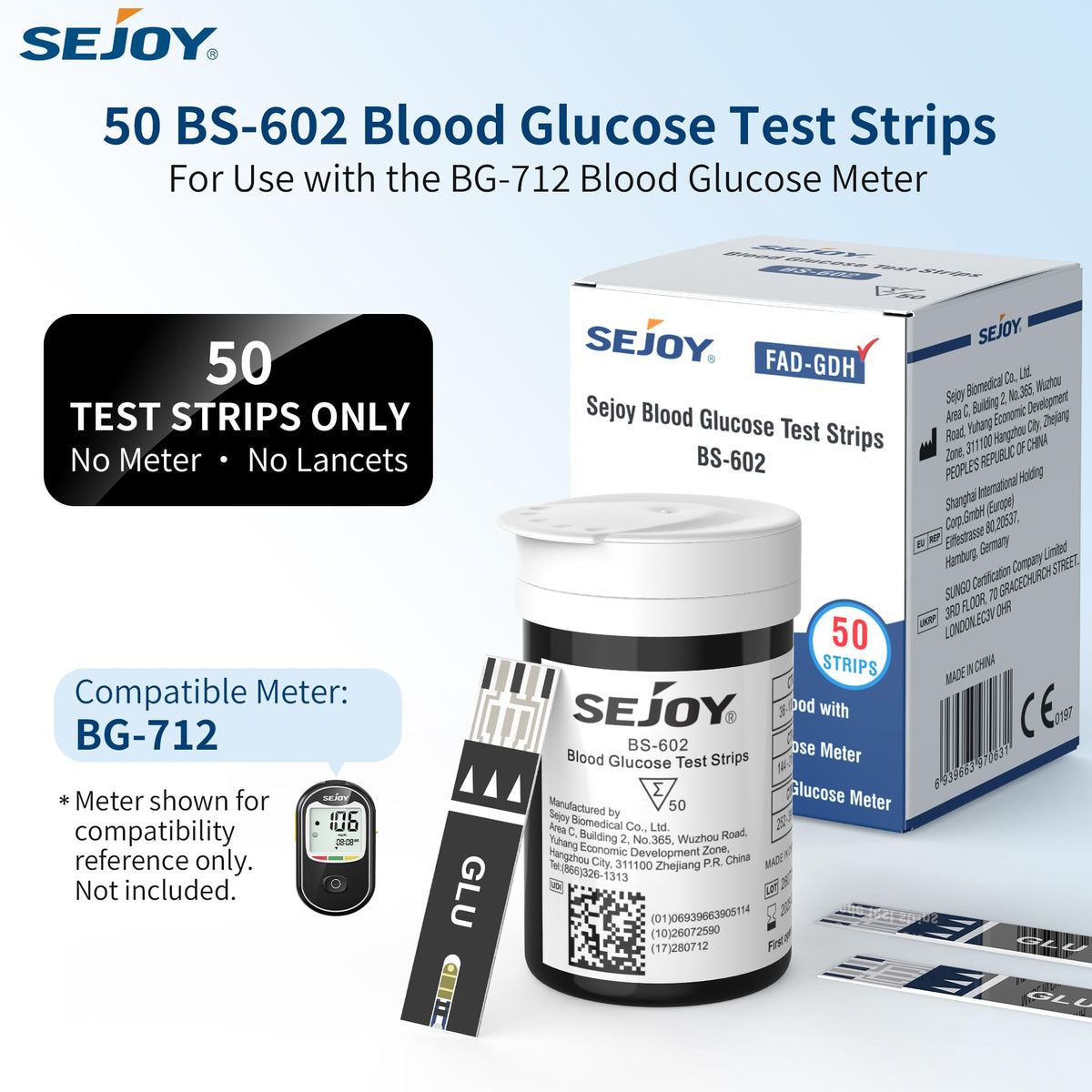 Blood Glucose Test Strips 50 Count A3532