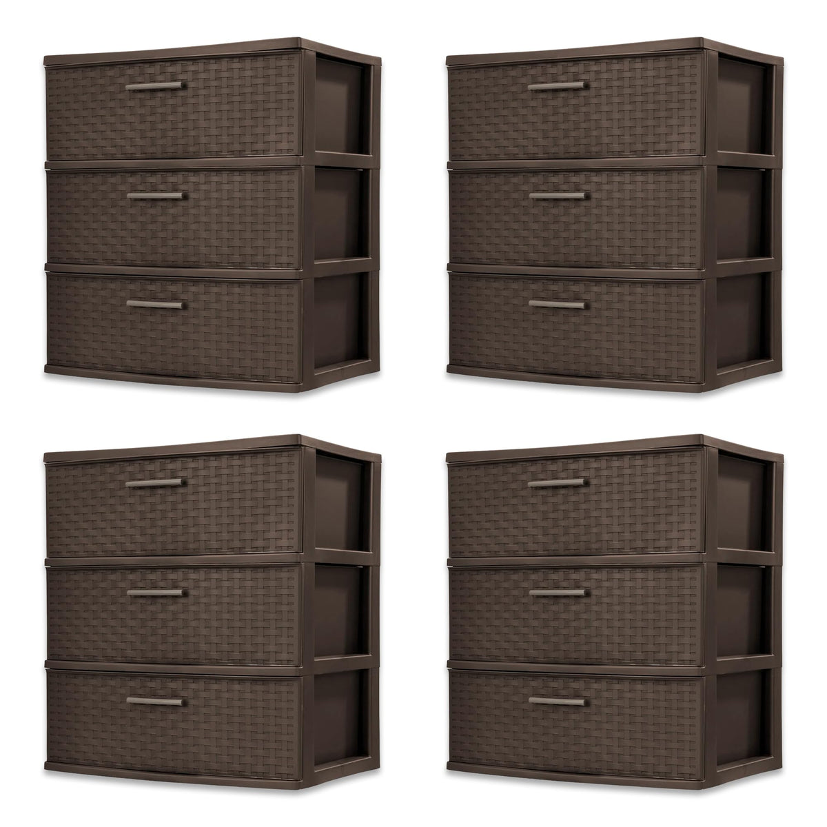 3-Drawer Storage Unit 4-Pack W106865