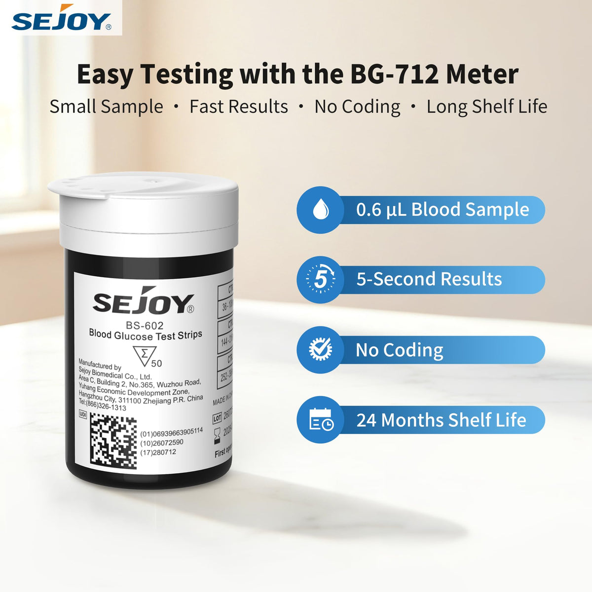 Blood Glucose Test Strips 50 Count A3532