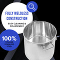 Stainless Steel 40 QT Home Brew Kettle Stock Pot + 12" Single Propane Stove O82180