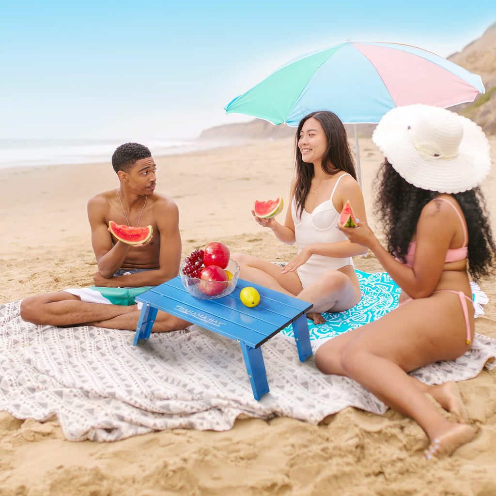 Ultralight Aluminum Mini Table, 66lbs/30kg Weight Capacity, Foldable Beach Table J846