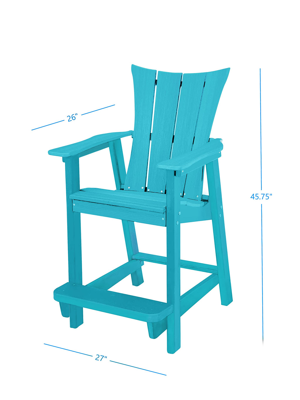 Teal Counter Height Outdoor Chair V7058