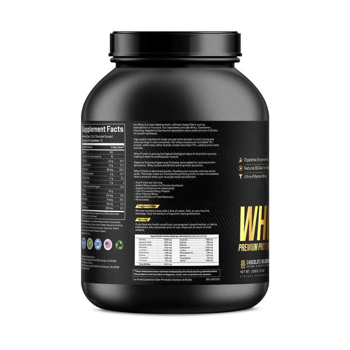 Whey Protein Chocolate 70 Servings Y113838