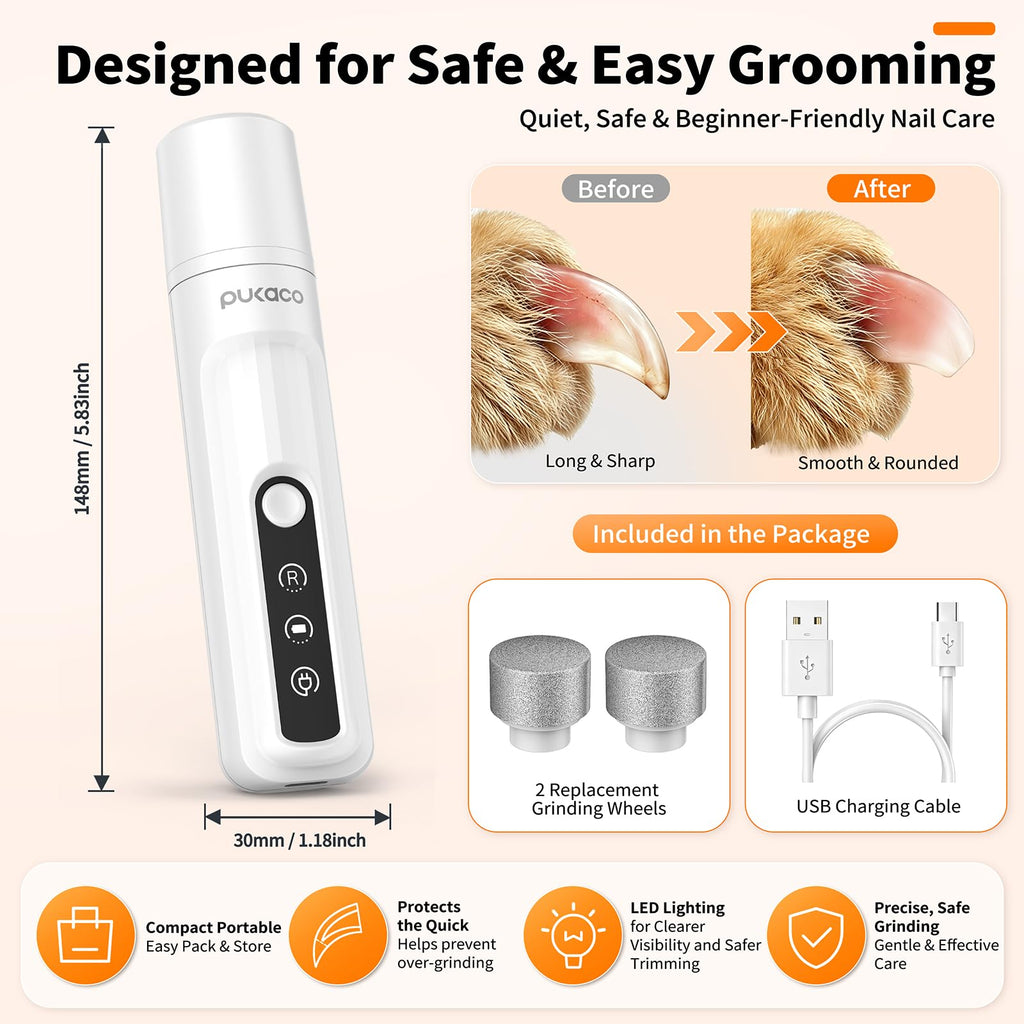 Electric Dog Nail Grinder with LED Light G788981