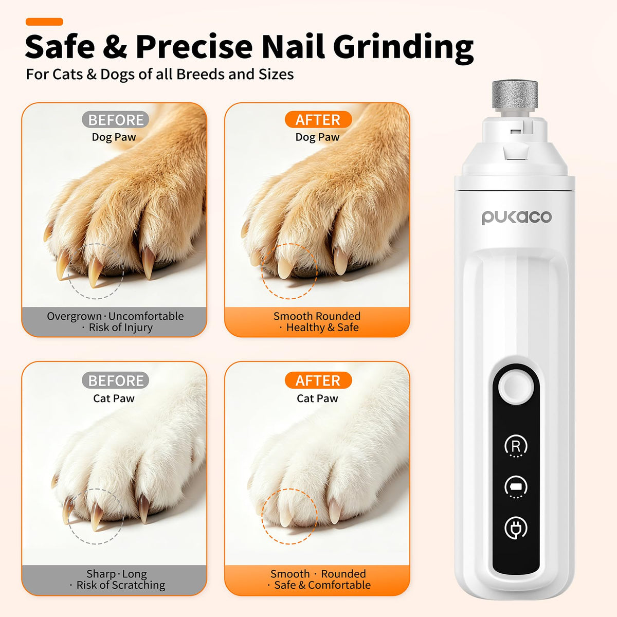 Electric Dog Nail Grinder with LED Light G788981