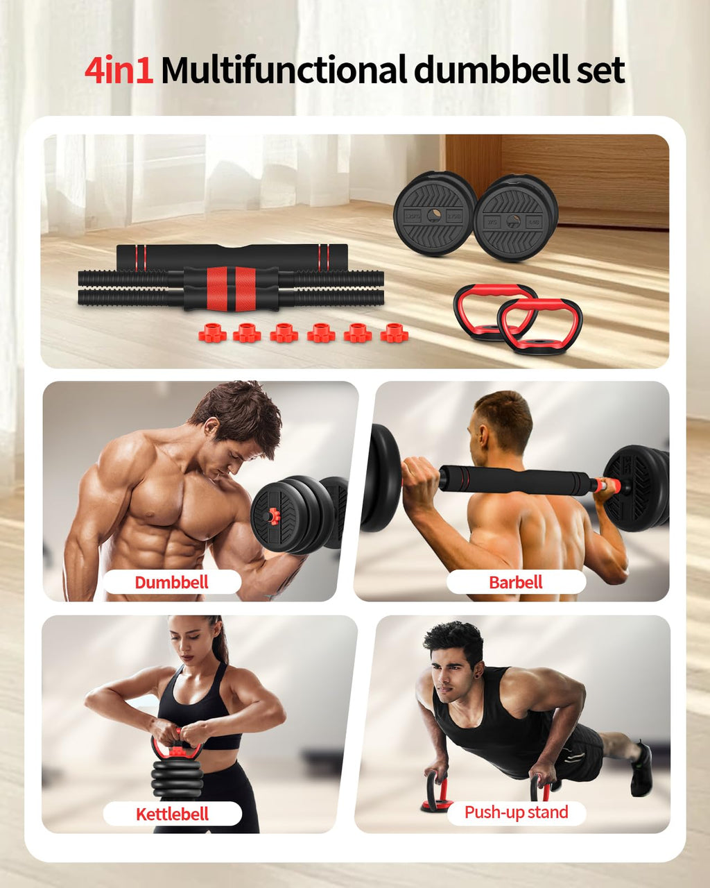 Adjustable Dumbbells Free Weight Set with Connector X44560