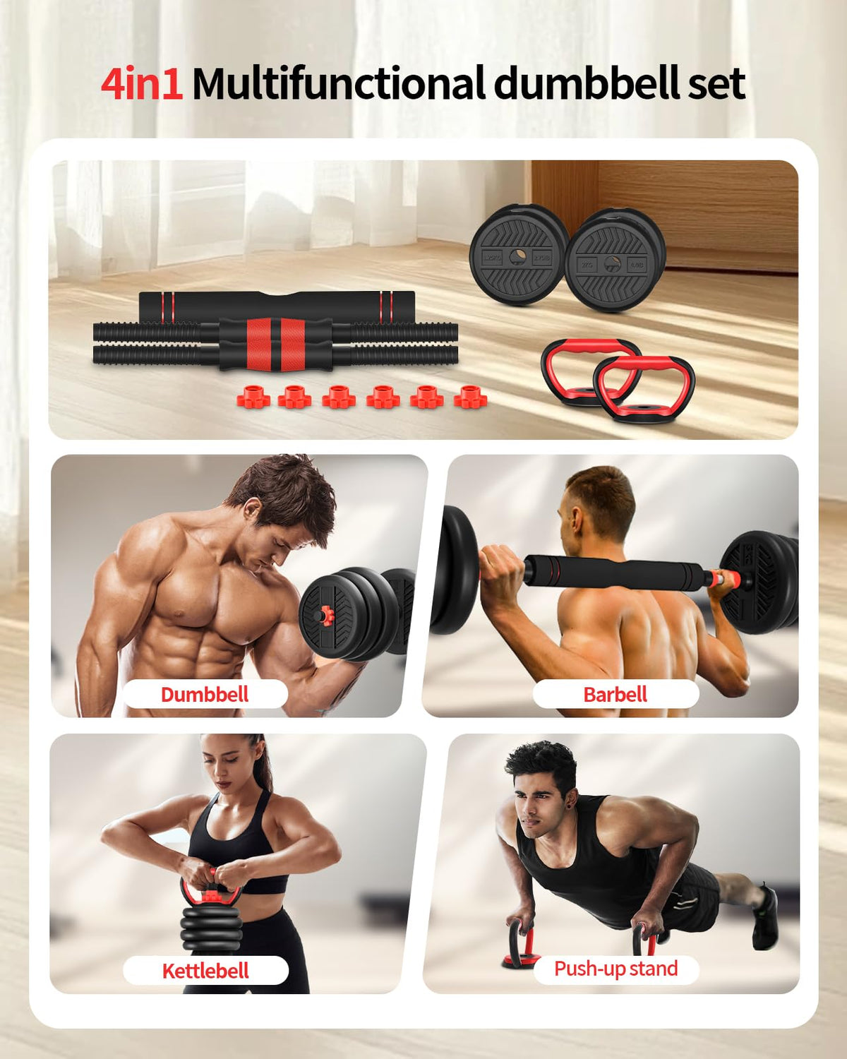 Adjustable Dumbbells Free Weight Set with Connector X44560