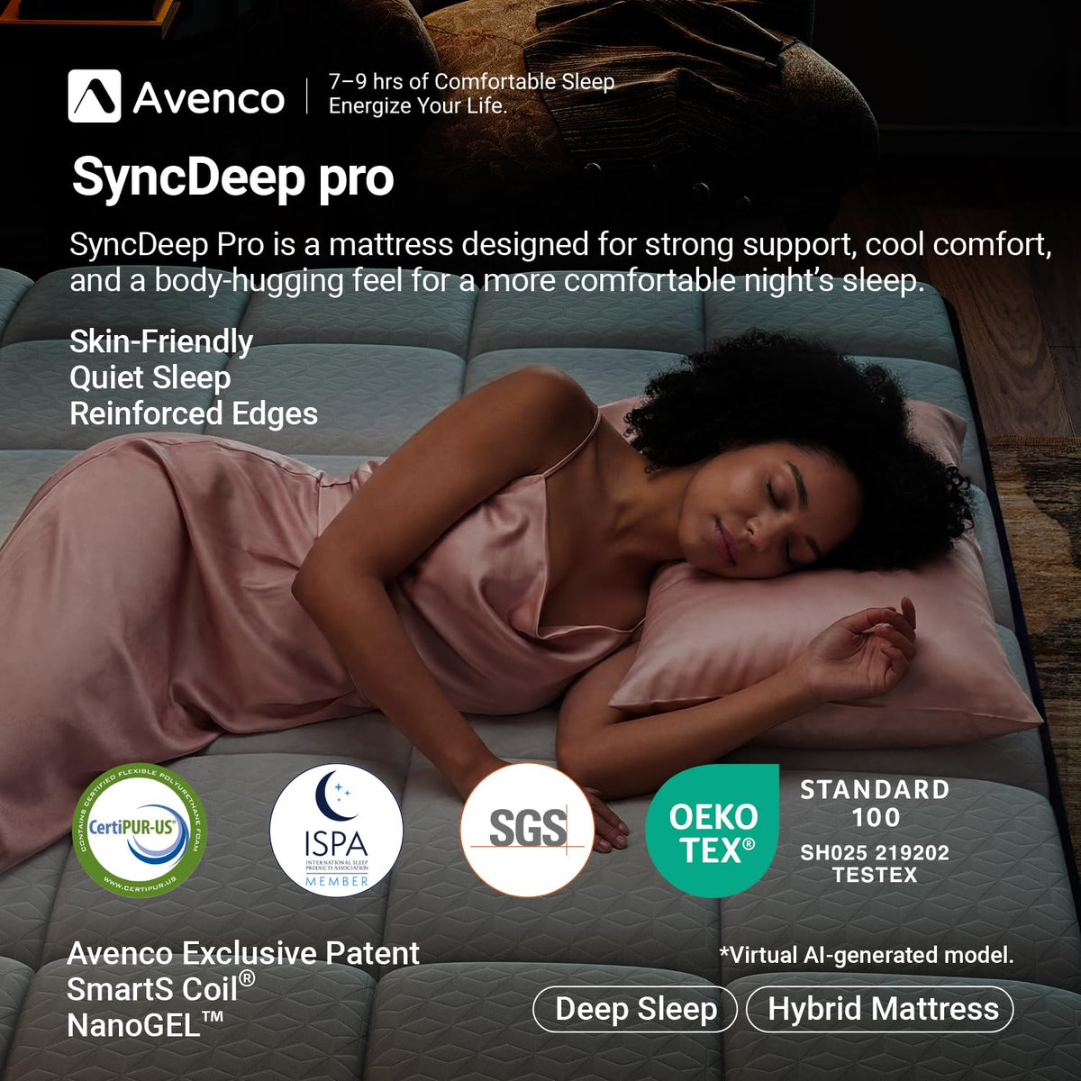 12 Inch Full Size Hybrid Gel Memory Foam Mattress L64552