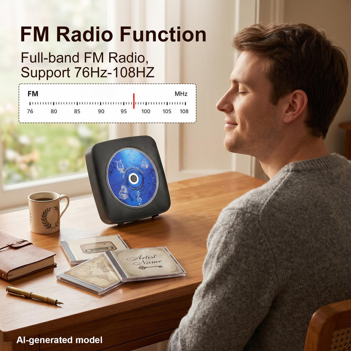 Portable Bluetooth CD Player S22734