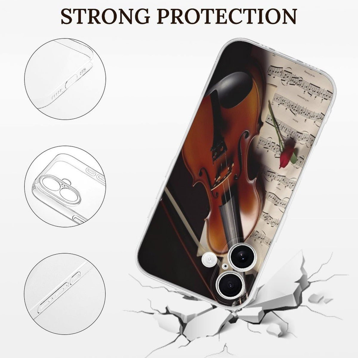 iPhone 17 Slim Shockproof Transparent Case K137