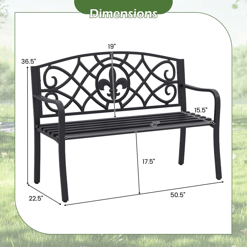 Metal Outdoor Bench H561577