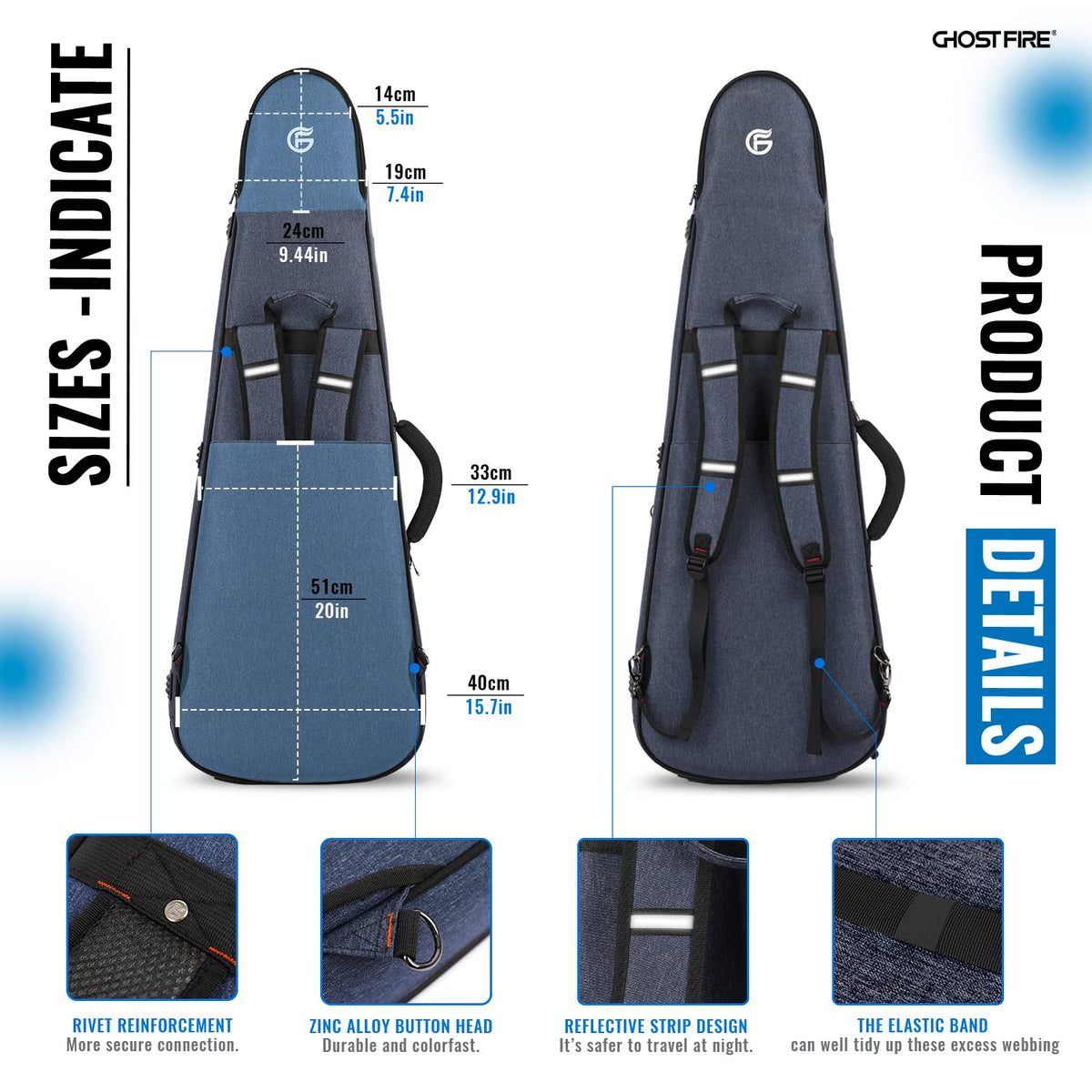 Blue Guitar Gig Bag L258