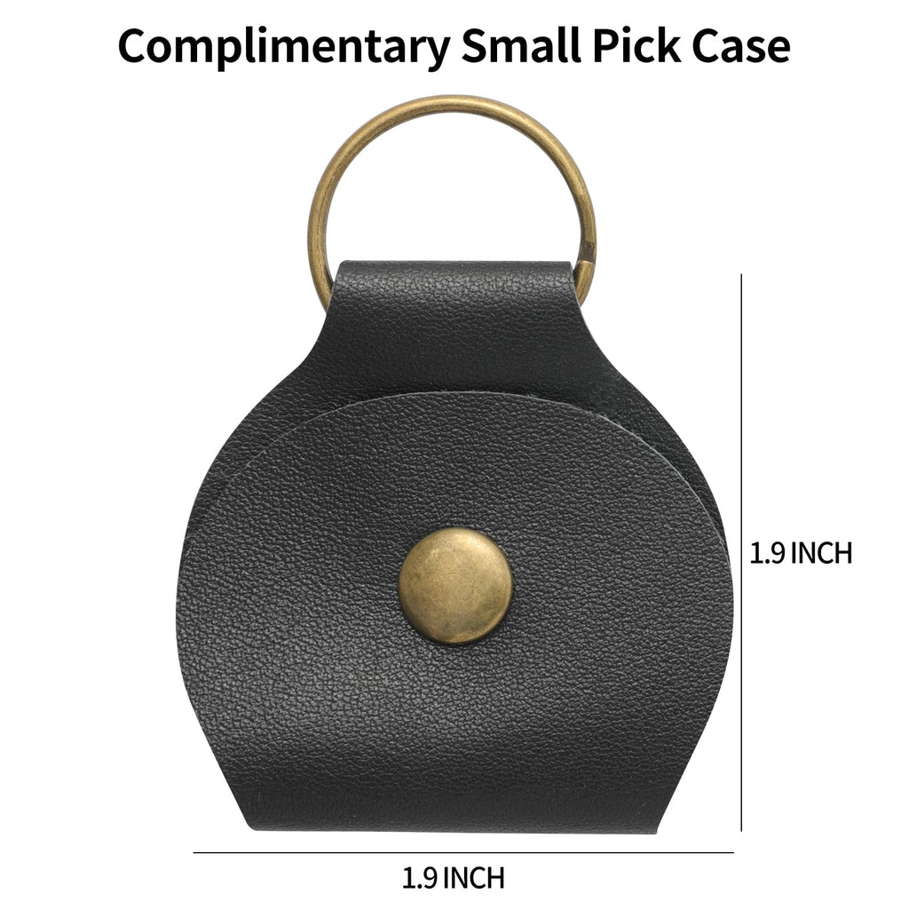 Leather Guitar Pick Case Holder Box V587