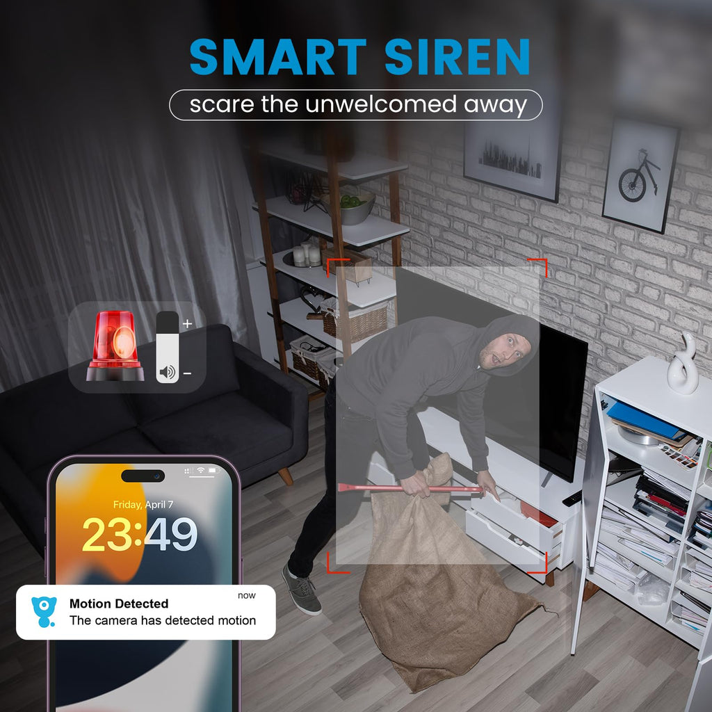 2K Indoor Security Camera with Night Vision U987