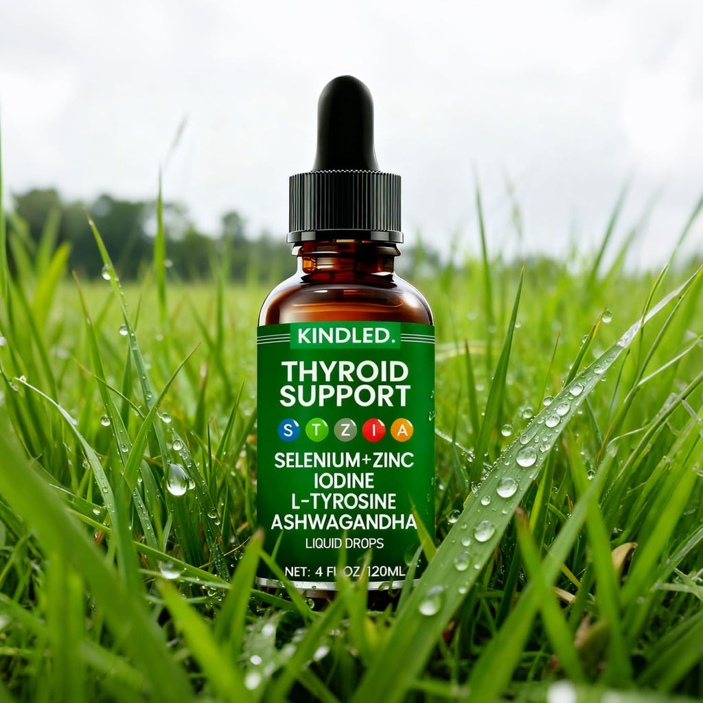 Thyroid Support Drops Selenium Zinc Iodine L-Tyrosine Ashwagandha Liquid Drops 4 FL.OZ R3038