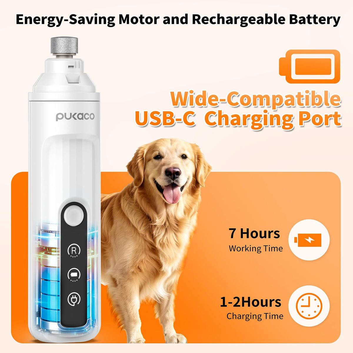 Electric Dog Nail Grinder with LED Light G788981