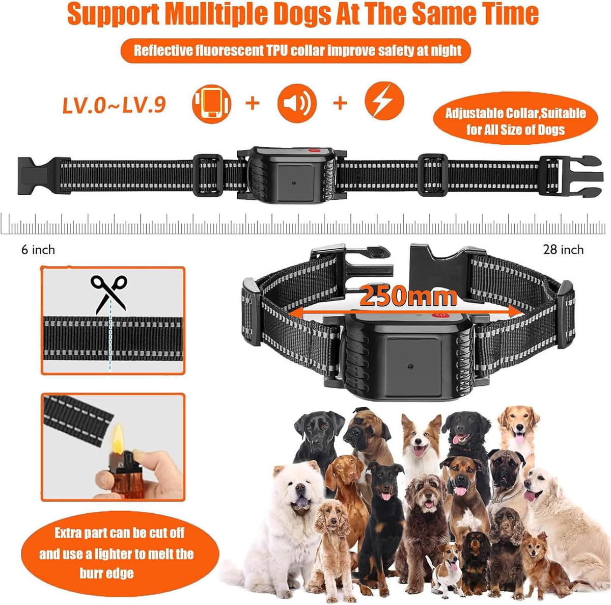 Wireless Electric Dog Fence & Training Collar 2-in-1, Waterproof Rechargeable, Up to 8 Acre E1469