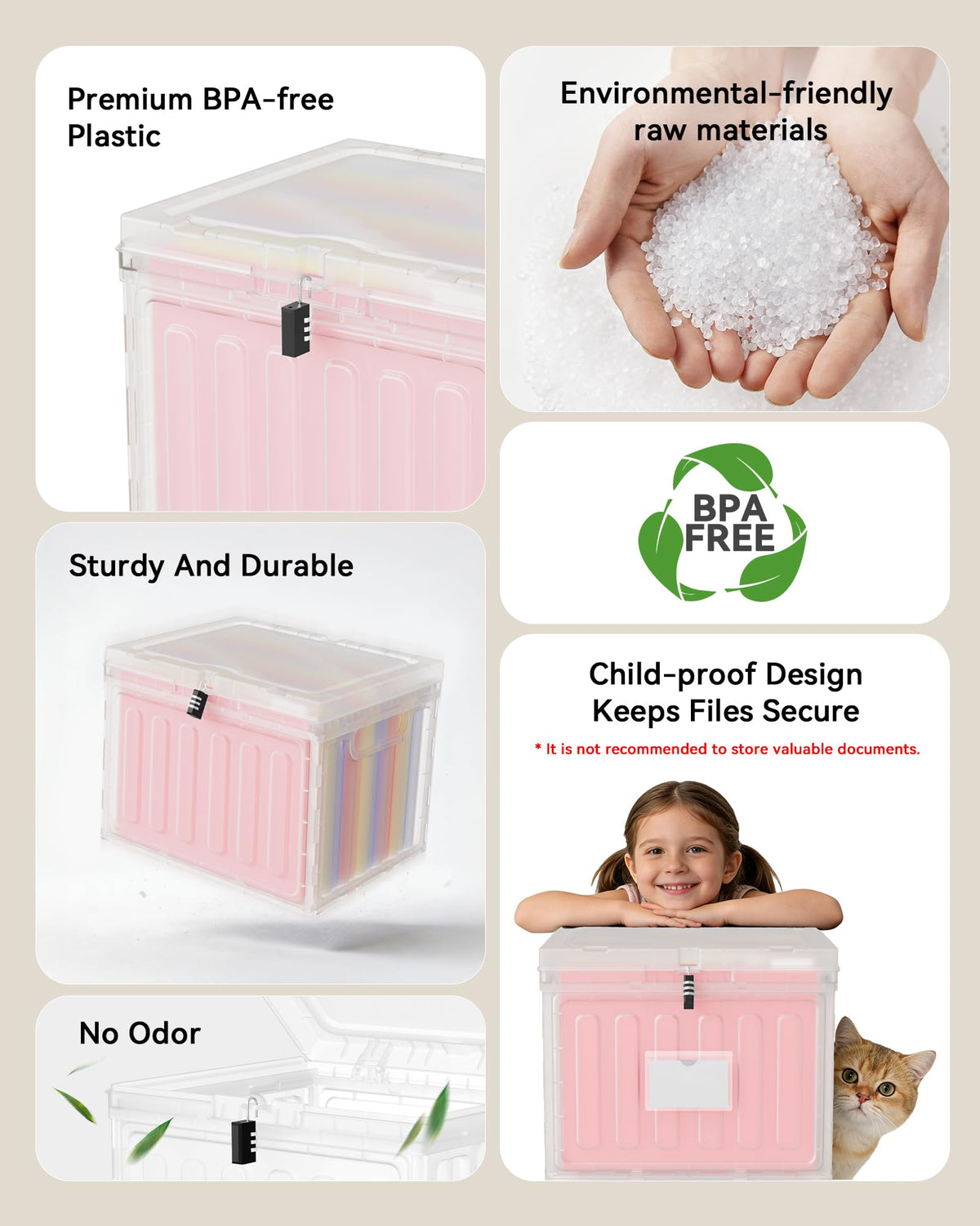 2 Drawer Plastic File Cabinet G1541