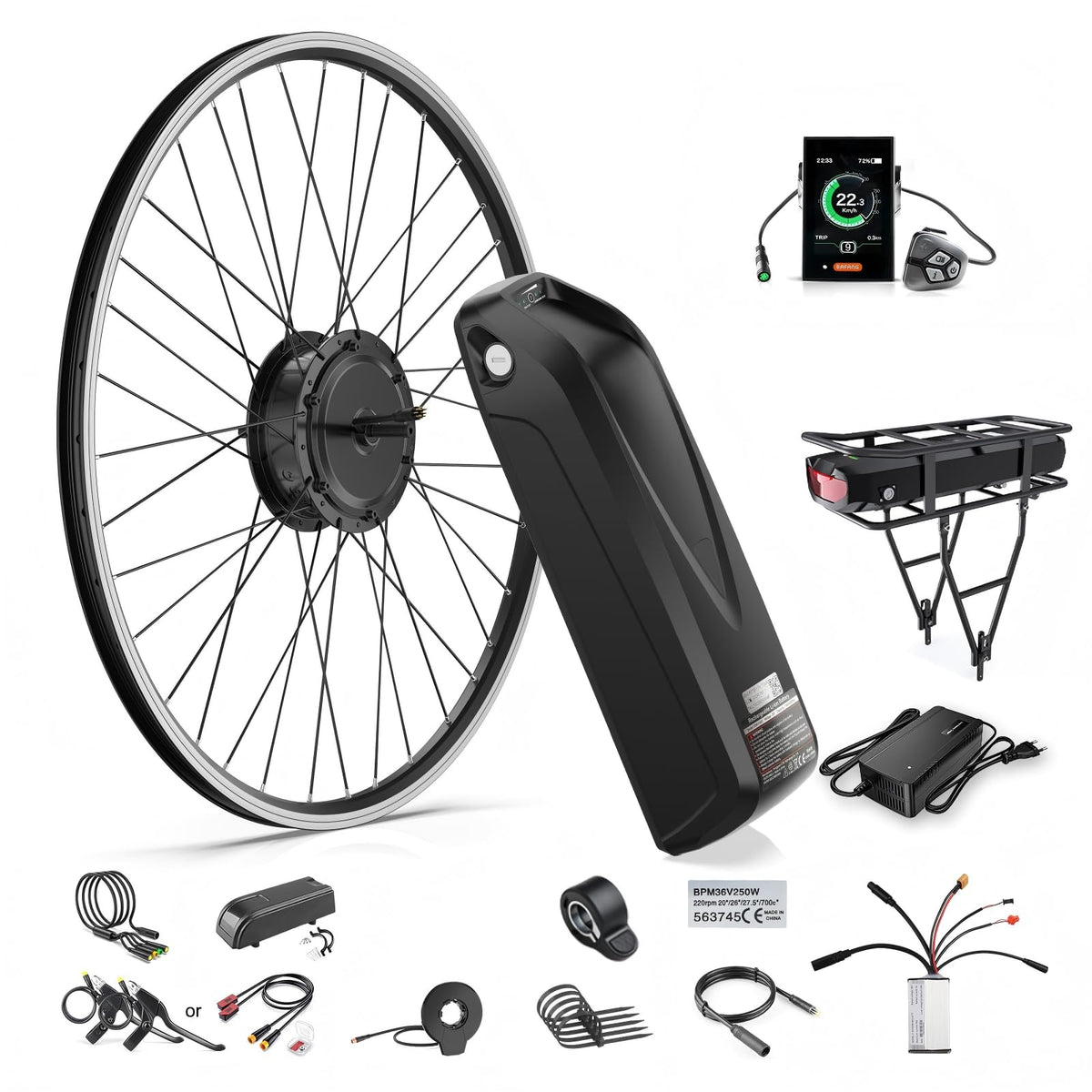 48V 500W Front Wheel Electric Bike Conversion Kit M77934