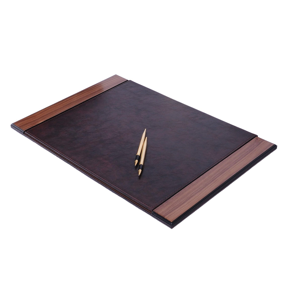 14 Piece Leather Wood Desk Organizer Set V312997