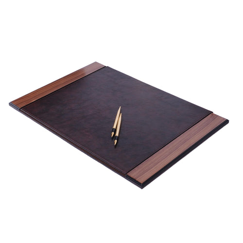14 Piece Leather Wood Desk Organizer Set V312997
