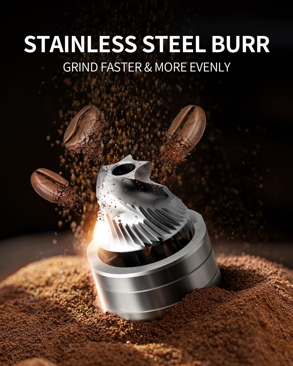 Manual Stainless Steel Burr Coffee Grinder E920