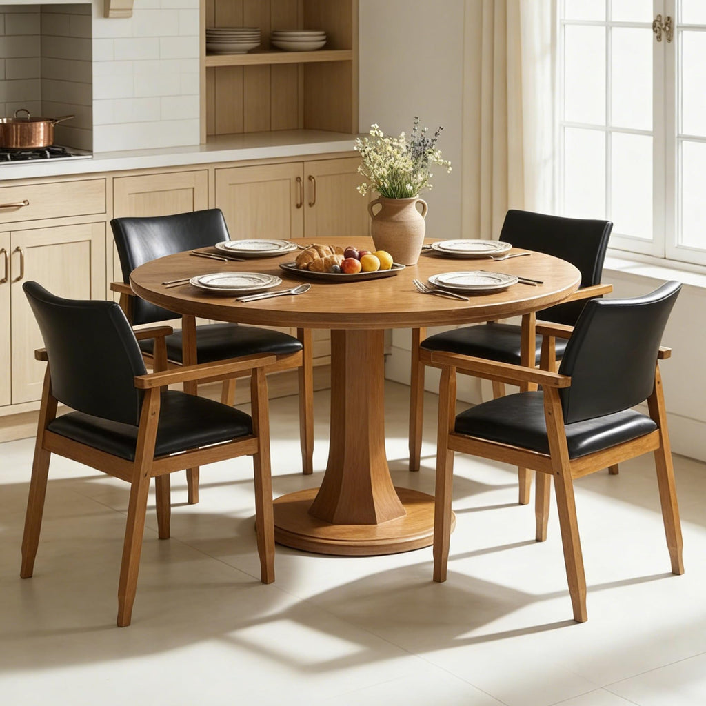 Black PU Leather Dining Chairs Set of 4 M271204