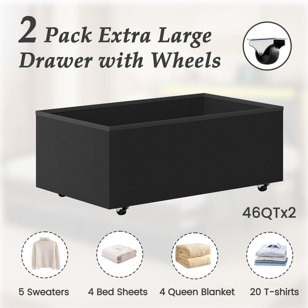 Queen Size Storage Bed Frame with Wood Headboard and LED Lights A645