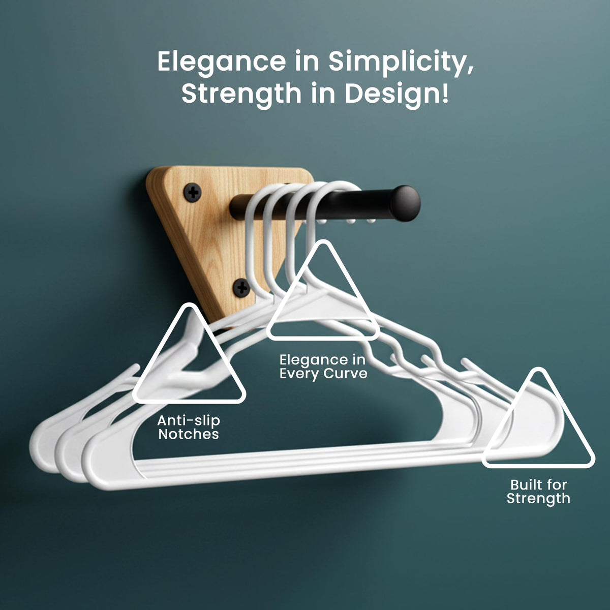Plastic Hangers 50 Pack White X717139