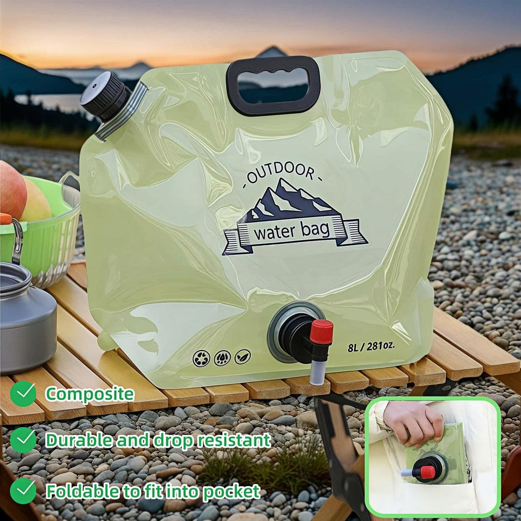 8L Collapsible BPA-Free Water Jug with Adjustable Faucet V127