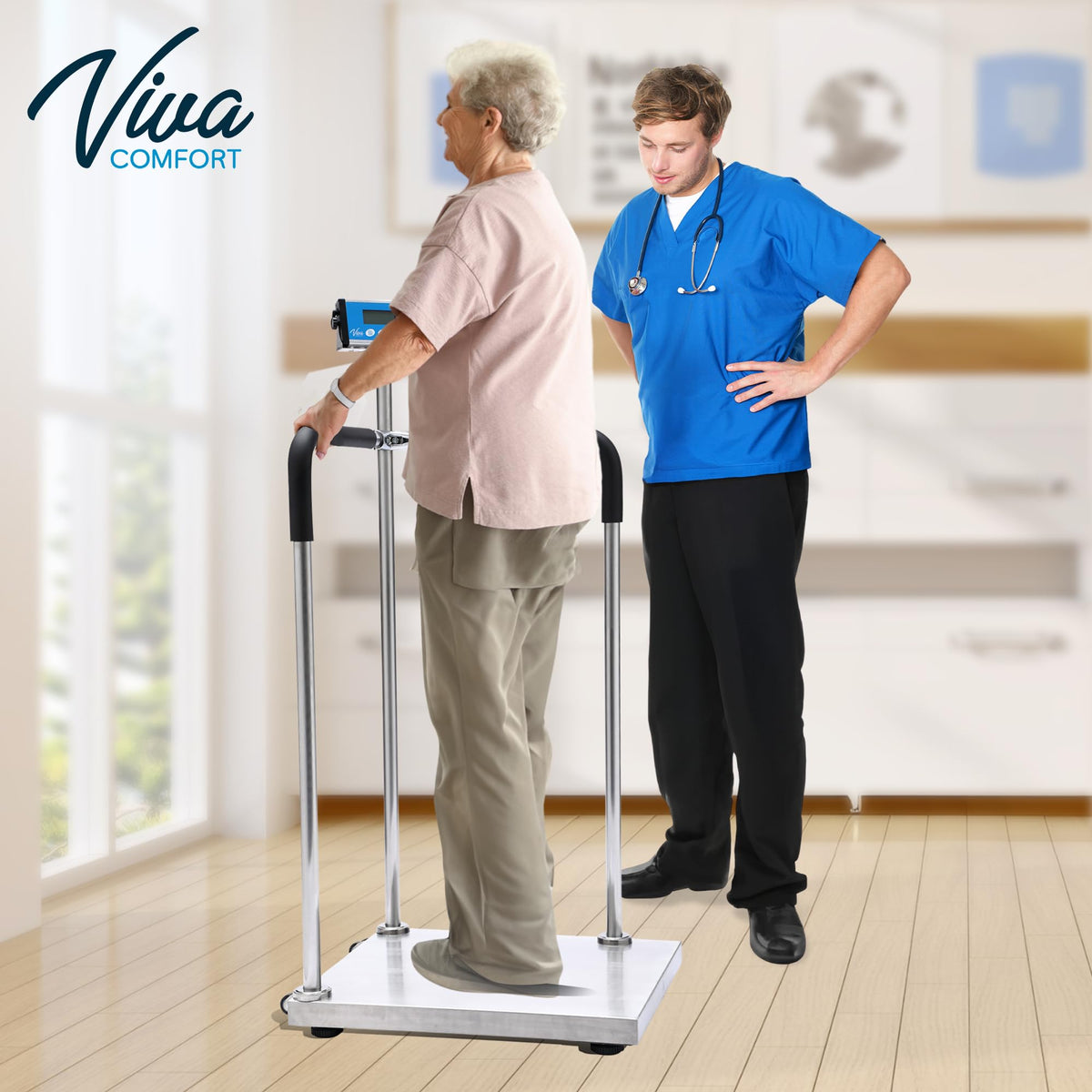 Medical Grade Digital Scale with Handles 660 lb Weight Capacity S1757