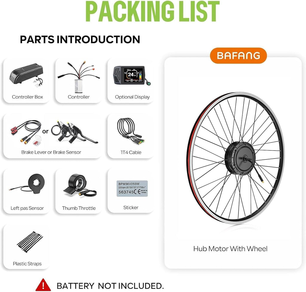 48V 500W Front Wheel Electric Bike Conversion Kit M77934