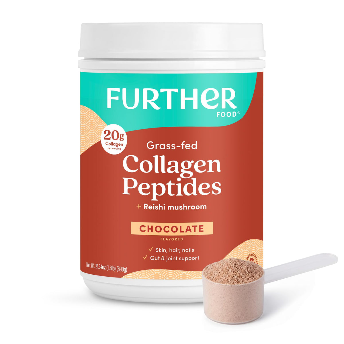 Chocolate Collagen Peptides Powder 24.34 Oz T8768
