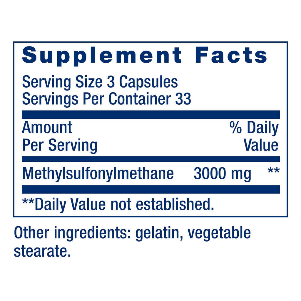 MSM 1000 mg 100 Capsules R5925