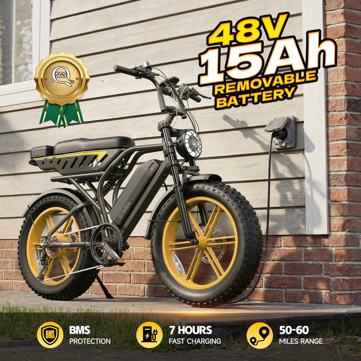 Electric Bike for Adults 48V 15/30 Ah Battery H9371
